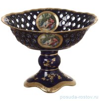 Фруктовница 25 х 19 х 18 см ажурная н/н &quot;влюбленная пара /кобальт&quot; / 313693