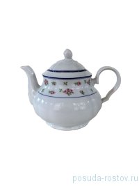 Заварочный чайник 1,2 л &quot;Роза /Мелкие цветы /синяя отводка&quot; / 232321