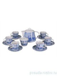 Чайный сервиз на 6 персон 15 предметов &quot;Tом /Синий декор&quot; / 233277