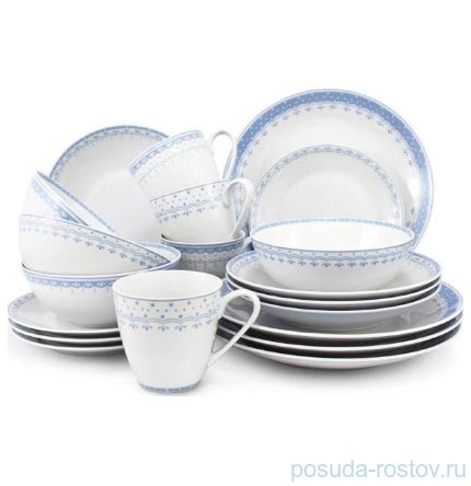 Набор посуды на 4 персоны 20 предметов &quot;Hyggelyne /Голубые узоры&quot; / 158494