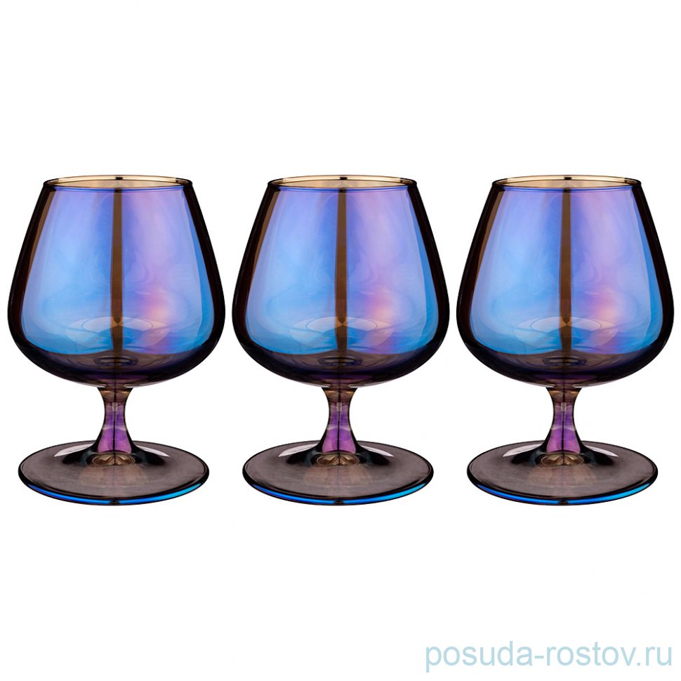 Бокалы для бренди 410 мл 3 шт "Лазурит" / 252588 Бокалы для бренди 410 мл 3 шт "Лазурит" / 252588
