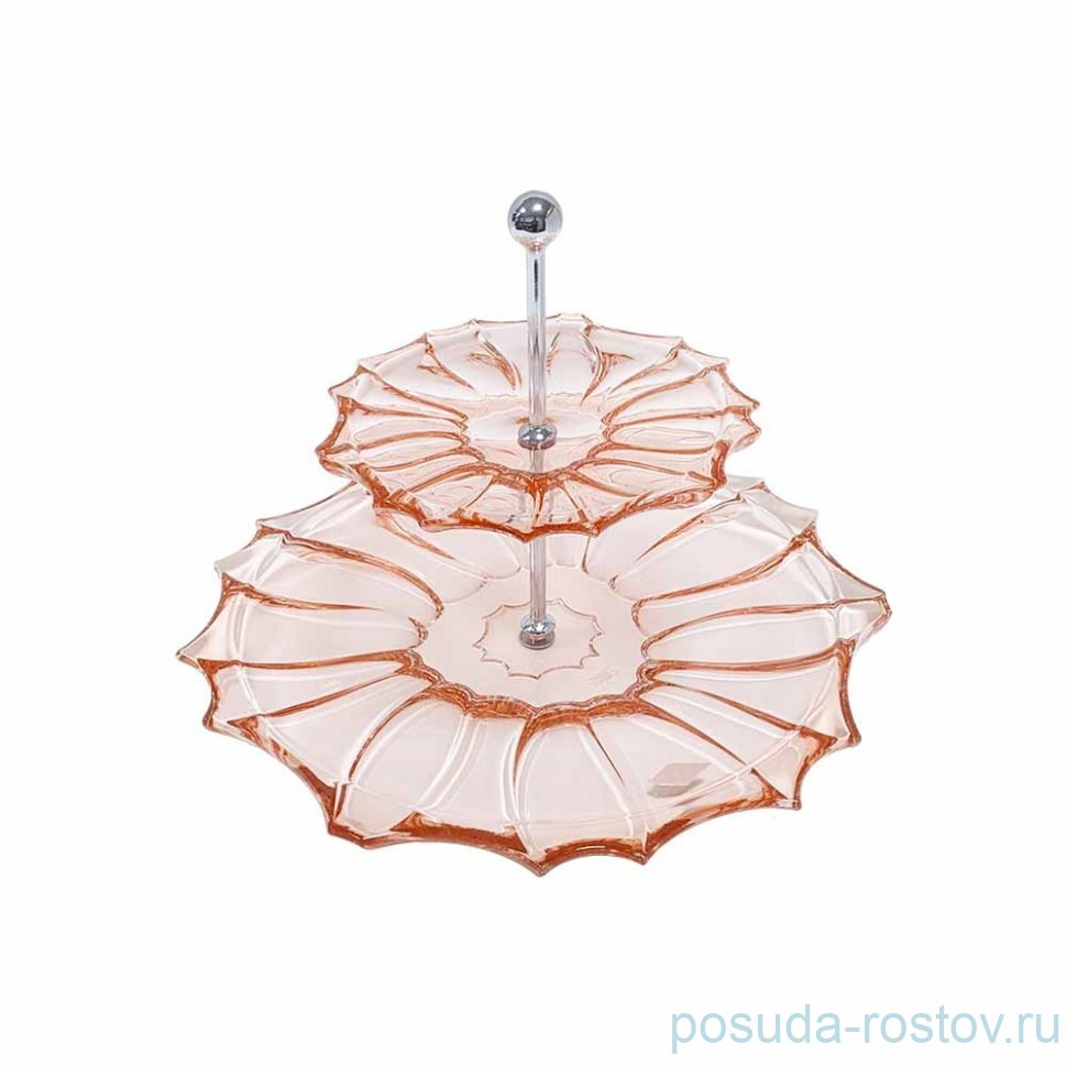 Этажерка 2-х ярусная 35 см "Plantica /Розовая" / 329300 Этажерка 2-х ярусная 35 см "Plantica /Розовая" / 329300