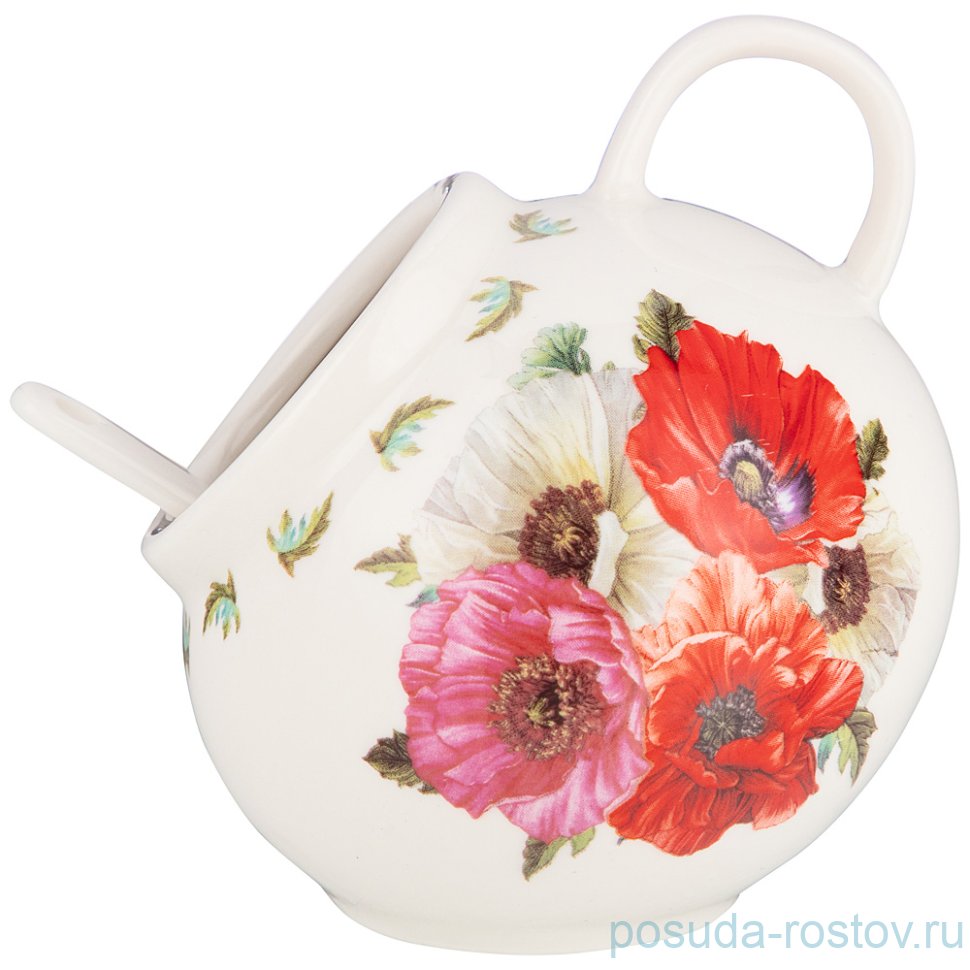 Солонка 10 х 5 см с ложкой "Маки" / 263481