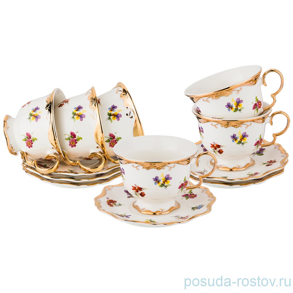 Набор чайных пар 250 мл 6 шт "Роял Жардин" / 194093 Набор чайных пар 250 мл 6 шт "Роял Жардин" / 194093