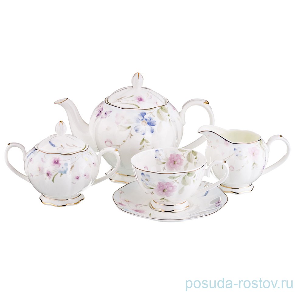 Чайный сервиз на 6 персон 15 предметов "луговые цветы" / 189220 Чайный сервиз на 6 персон 15 предметов "луговые цветы" / 189220