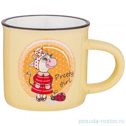 Кружка 180 мл &quot;Милая коровка /Желтая&quot; / 227173