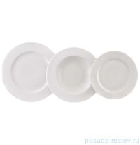 Набор тарелок 18 предметов (19, 23, 25 см) &quot;Сабина /Белая сетка&quot; / 159114
