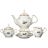 Чайный сервиз на 6 персон 15 предметов низкая чашка &quot;Бернадотт /Сливы&quot; / 023799