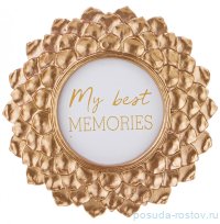 Фоторамка 18 х 1,5 х 18 см золото &quot;Ботаника&quot; / 285323