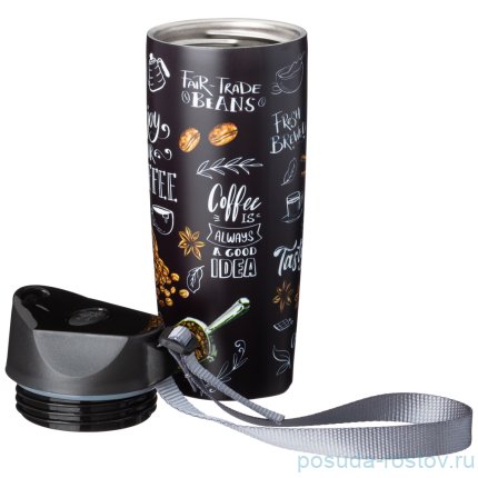 Термокружка 380 мл с кнопкой-стоппером &quot;Coffee time&quot; / 271973