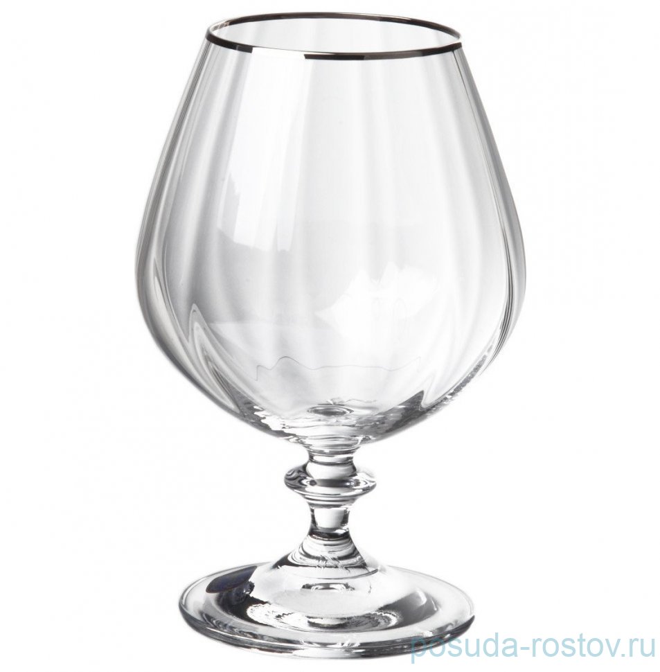 Бокалы для бренди 400 мл 6 шт "Анжела /Оптика /Отводка платина" / 005147 Бокалы для бренди 400 мл 6 шт "Анжела /Оптика /Отводка платина" / 005147
