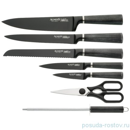 Набор кухонных ножей 8 предметов на подставке &quot;Agness&quot; / 207764