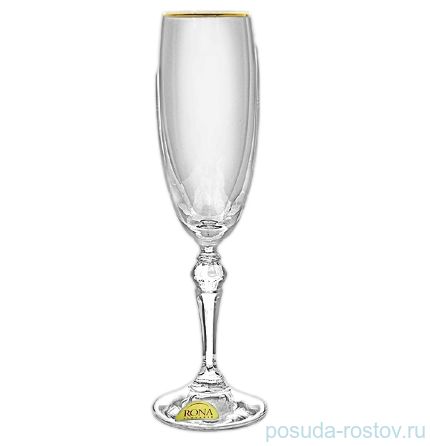 Бокалы для шампанского 170 мл 6 шт &quot;Ларго /Золотая отводка&quot; / 018499