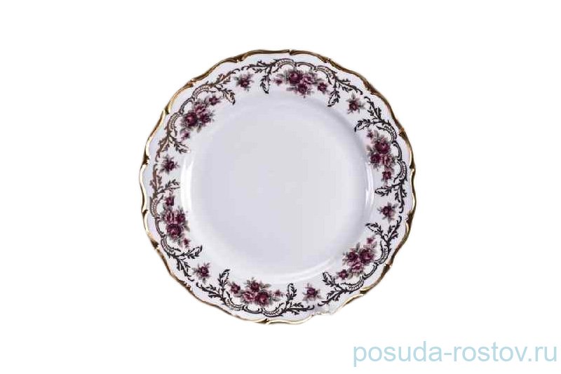 Набор тарелок 21 см 6 шт  Bohemia Porcelan Moritz Zdekauer 1810 s.r.o. "Анжелика /Плетистая роза" / 053715