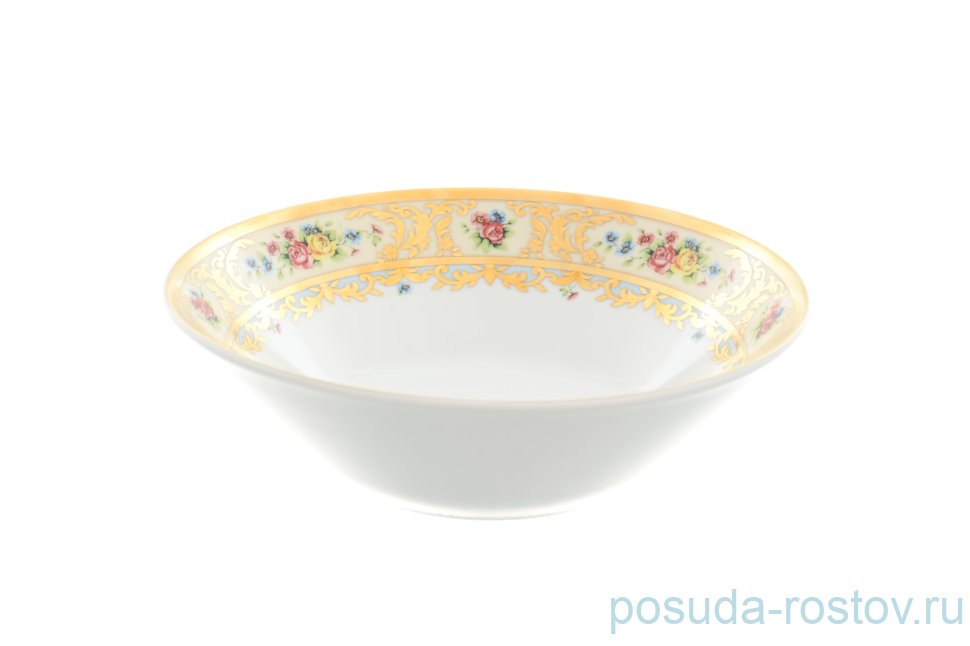 Салатник 24 см "Вена /Розочки на бежевом /с золотом" / 147930 Салатник 24 см "Вена /Розочки на бежевом /с золотом" / 147930