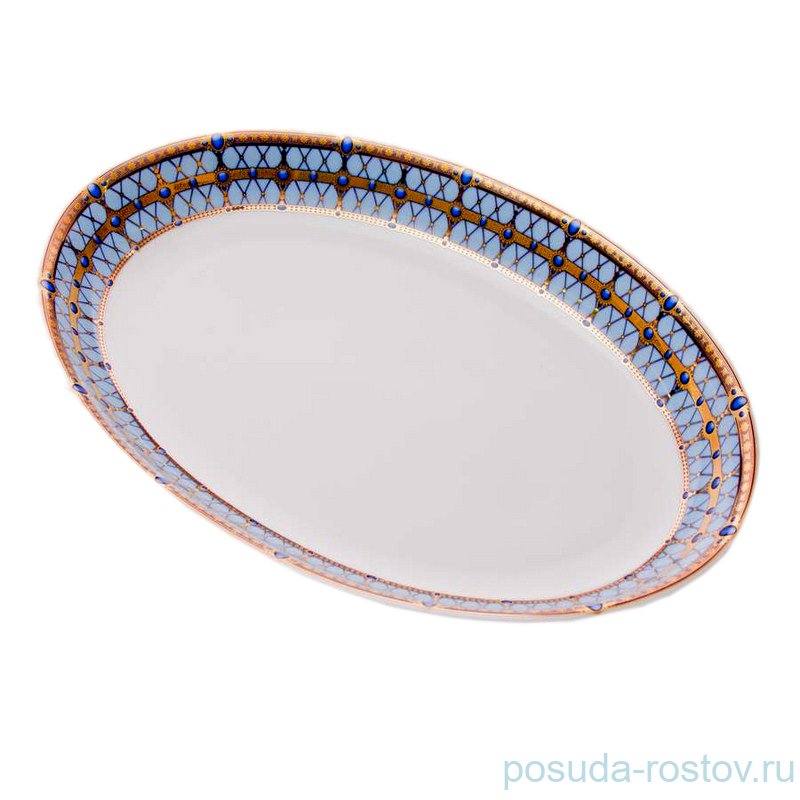 Блюдо 32 см овальное (глубокое) для хлеба "Кайро /Синий" / 059353 Блюдо 32 см овальное (глубокое) для хлеба "Кайро /Синий" / 059353