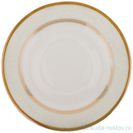 Набор чайных пар 200 мл 6 шт &quot;узор на бежевом /золото&quot; / 186237