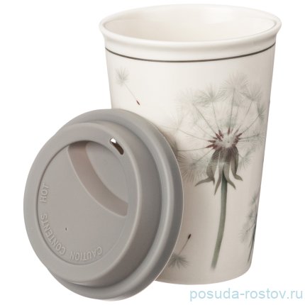 Кружка 400 мл с силиконовой крышкой &quot;Dandelion&quot; / 263541