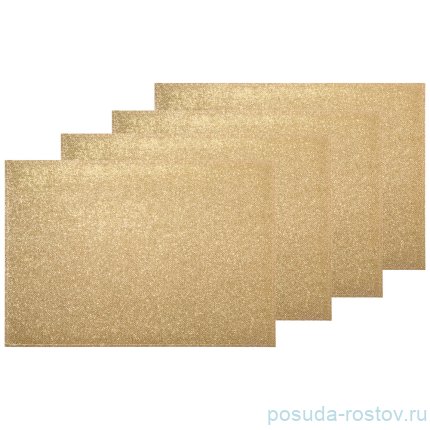 Набор подстановочных салфеток 42 х 29 см 4 шт золотые &quot;феерия&quot; / 269373