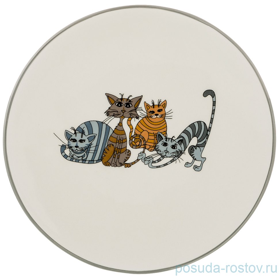 Тарелка 20 х 2 см 1 шт "Озорные коты" / 207048 Тарелка 20 х 2 см 1 шт "Озорные коты" / 207048