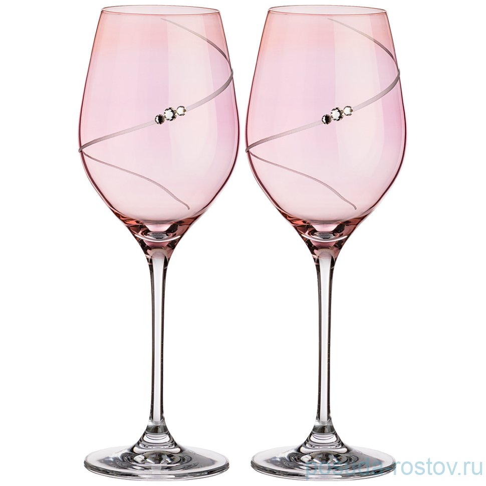 Бокалы для белого вина 350 мл 2 шт "Силуэт /Pink" / 208605