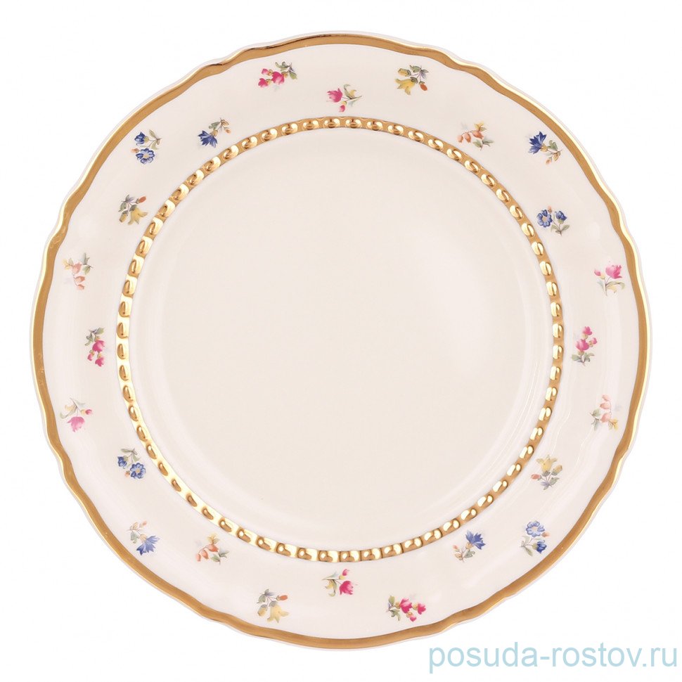 Набор тарелок 25 см 6 шт "Соната /Мелкие цветы /золото /СК" / 348687 Набор тарелок 25 см 6 шт "Соната /Мелкие цветы /золото /СК" / 348687