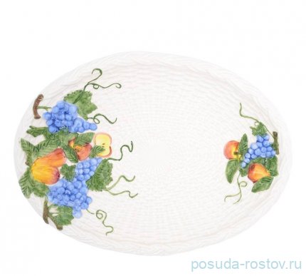 Поднос 49 х 36 см овальный &quot;фрукты&quot; / 261891