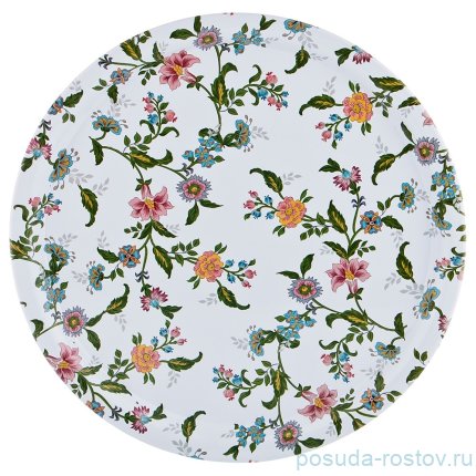Поднос сервировочный 40 х 2 см круглый &quot;Agness /Flowers&quot; / 195953