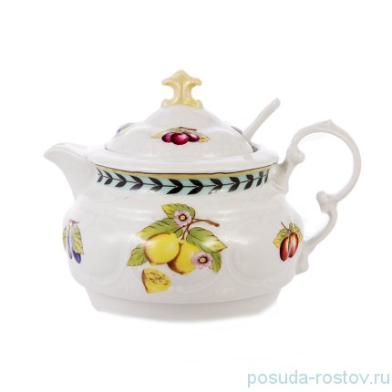 Чайный набор на 1 персону 3 предмета &quot;Соната /Фруктово-ягодная&quot; (чашка 200 мл, чайник с ситечком) / 169445