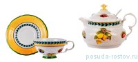 Чайный набор на 1 персону 3 предмета &quot;Соната /Фруктово-ягодная&quot; (чашка 200 мл, чайник с ситечком) / 169445
