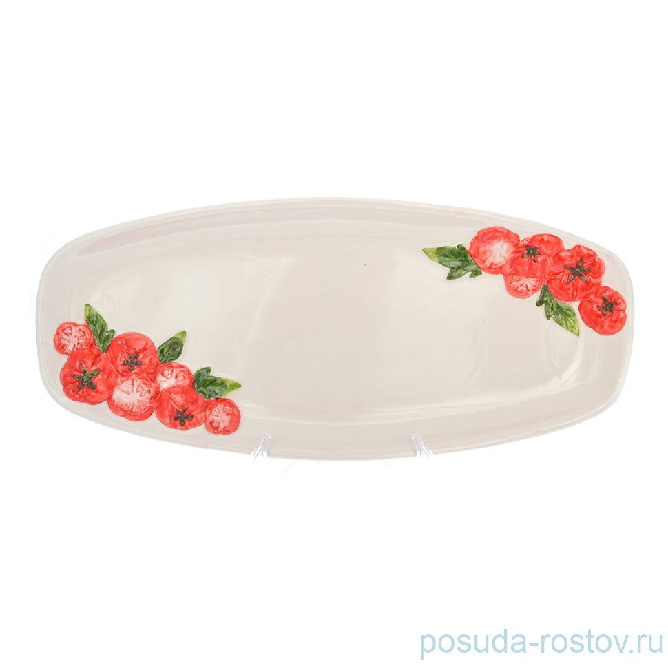 Блюдо 48 х 21 см прямоугольное "Томаты" / 247841