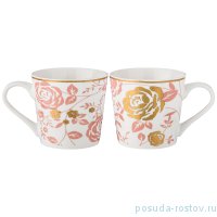 Кружка 450 мл розовый &quot;золотой цветок&quot; / 193686