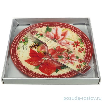 Тарелка для торта 28 см с лопаткой &quot;Рождественская сказка&quot; / 268430