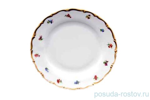 Блюдо 30 см круглое  Bohemia Porcelan Moritz Zdekauer 1810 s.r.o. "Анжелика 852 /Мелкие цветы" / 027616