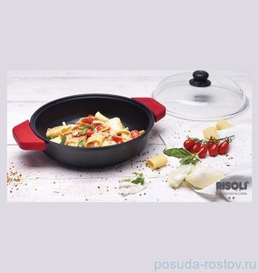 Сотейник 26 см со стеклянной крышкой литой &quot;Risoli /Soft Safety Cooking&quot; / 154932