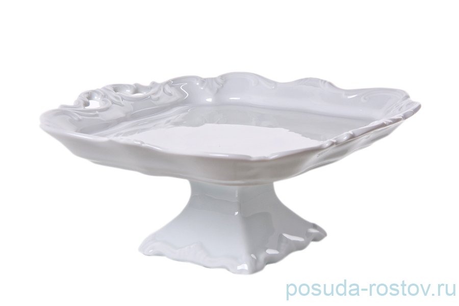 Блюдо 21 см квадратное н/н "Веймар /Без декора" / 015734