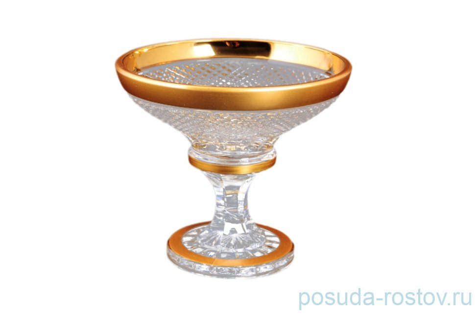 Конфетница 20 см н/н "Bohemia gold /Матовое золото" 5 / 115912