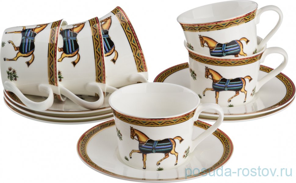 Набор чайных пар 200 мл 6 шт "Цирк" / 189120 Набор чайных пар 200 мл 6 шт "Цирк" / 189120