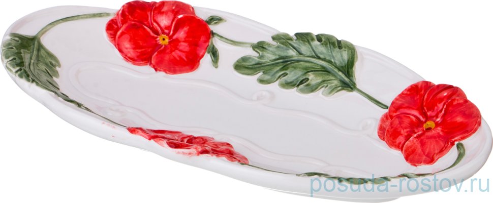 Подставка под ложку 25 х 13 см "Анютины глазки" / 233493