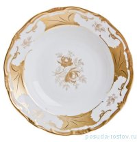 Набор тарелок 24 см 6 шт глубокие &quot;Кленовый лист /Белый&quot; / 015614