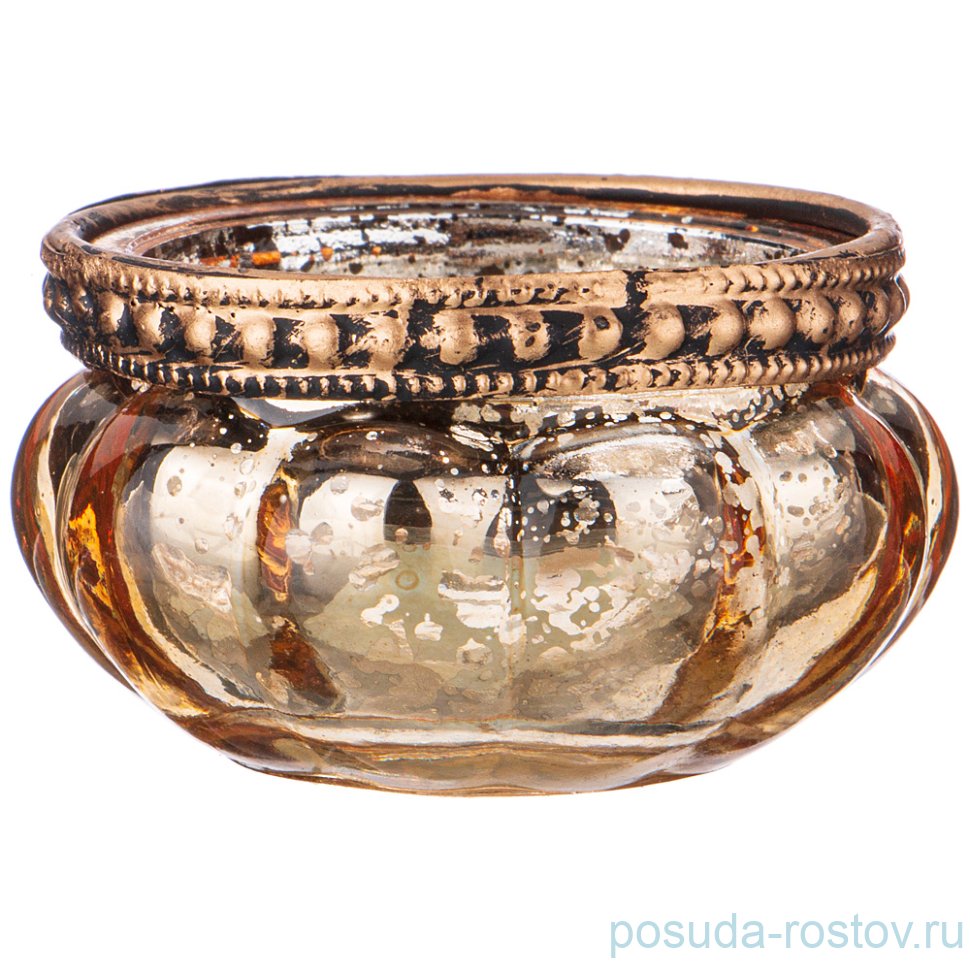 Подсвечник 6 х 3,5 см с металлическими элементами золотой / 209345 Подсвечник 6 х 3,5 см с металлическими элементами золотой / 209345