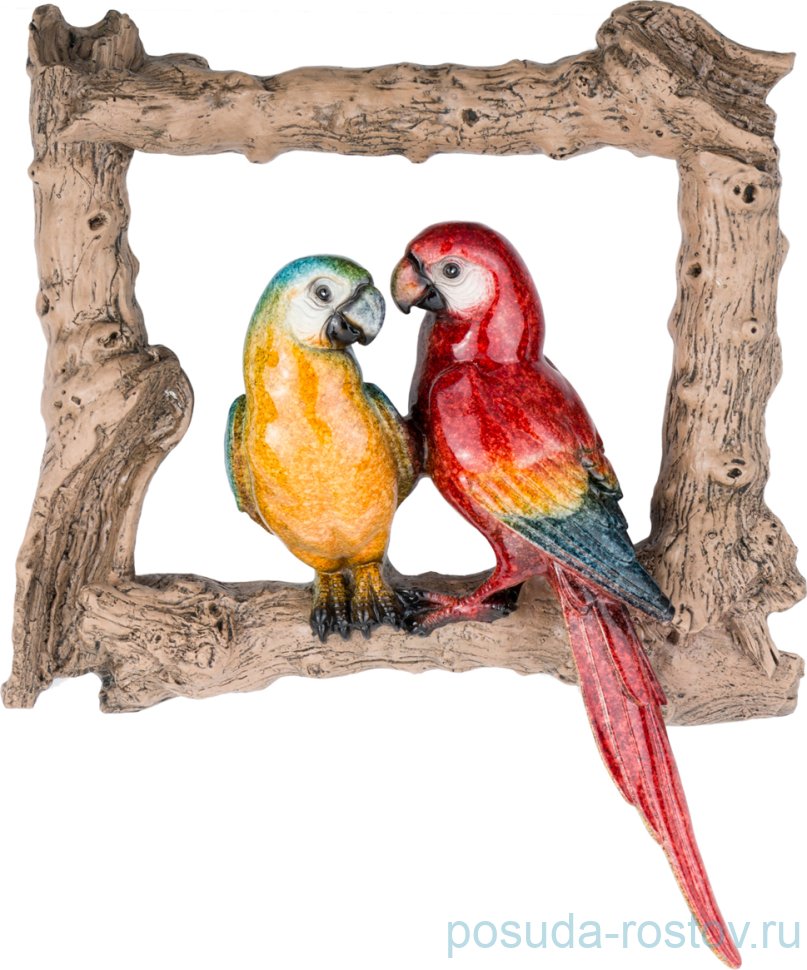 Панно настенное 27 х 7 х 31,2 см "Попугаи" / 224607