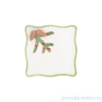 Блюдо 23 см квадратное &quot;christmas world /pinecone&quot; / 270950