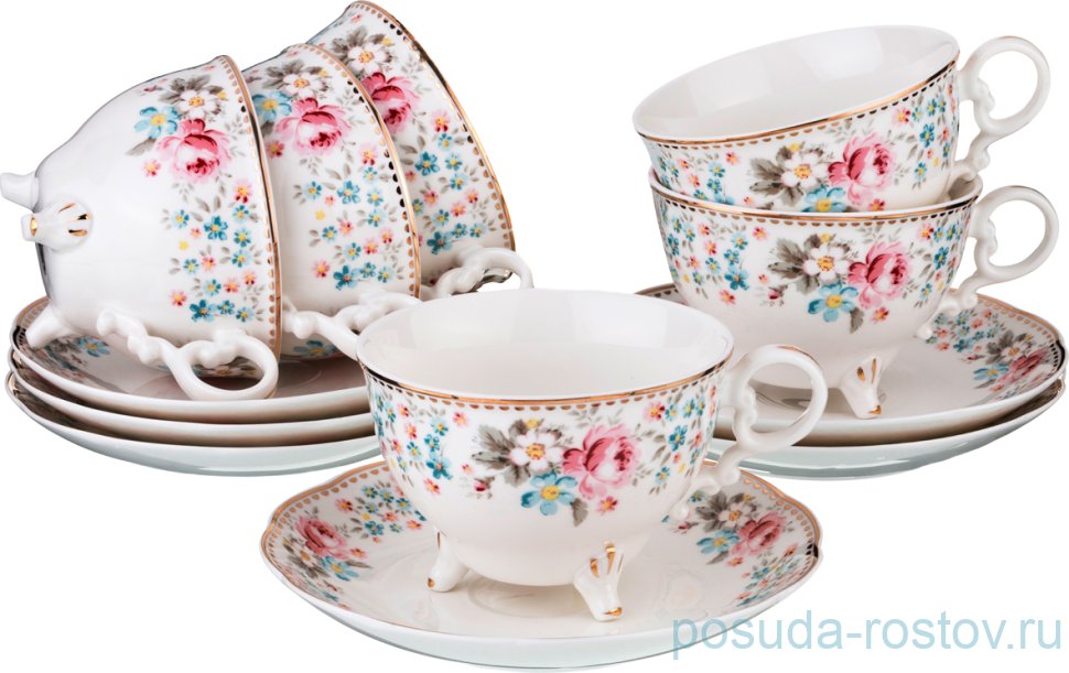 Набор чайных пар 220 мл 6 шт "Мадемуазель Кики" / 192063 Набор чайных пар 220 мл 6 шт "Мадемуазель Кики" / 192063