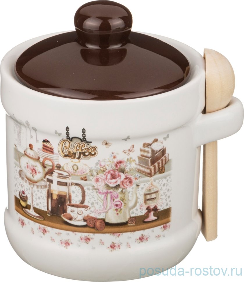 Сахарница 300 мл с ложкой "Coffee" / 190375 Сахарница 300 мл с ложкой "Coffee" / 190375