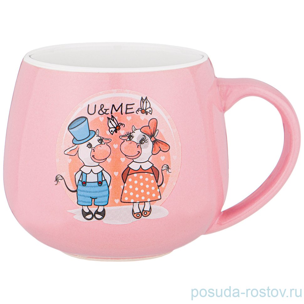 Кружка 350 мл "милая коровка /розовая" / 227179 Кружка 350 мл "милая коровка /розовая" / 227179