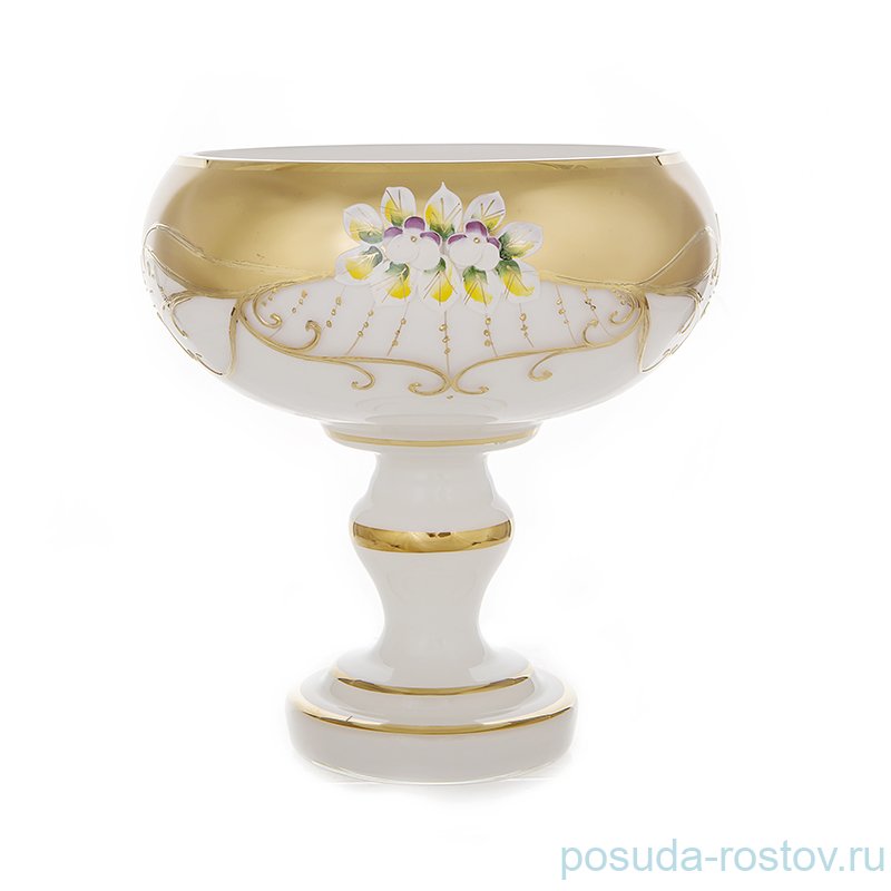 Ваза для конфет/фруктов 24 см н/н "Лепка белая" / 093097