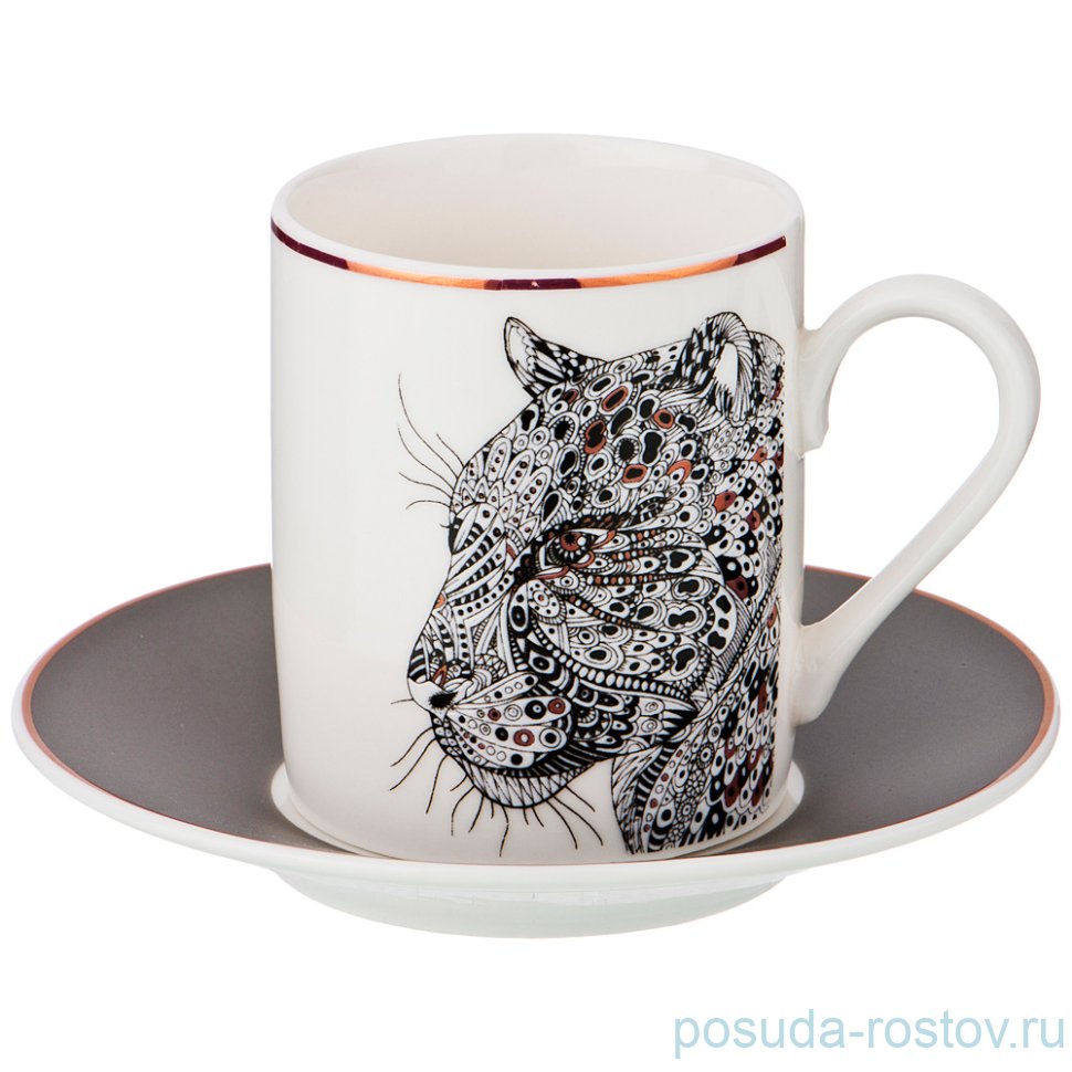 Кофейная пара 100 мл 1шт "Леопард" / 199021