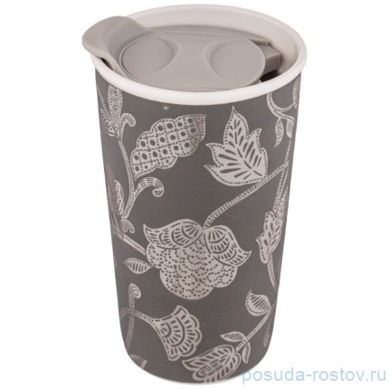 Кружка 430 мл с пластиковой крышкой &quot;кофемания&quot; / 262858