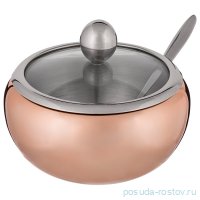 Сахарница 560 мл с ложкой &quot;agness gold&quot; / 199257